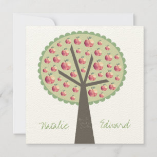 Verlobung Apple Tree Liebe Carving Einladung