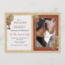 Verlobung aus Leder und Wildleder Begleitkarte