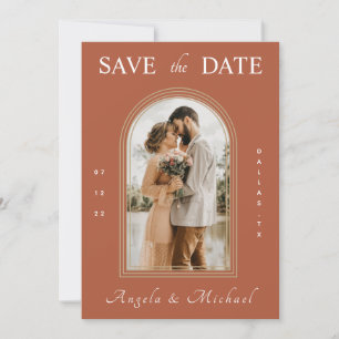 Verlobung Boho Brown Save The Date
