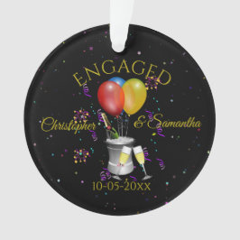 Verlobung Celebration Personalisiert Ornament