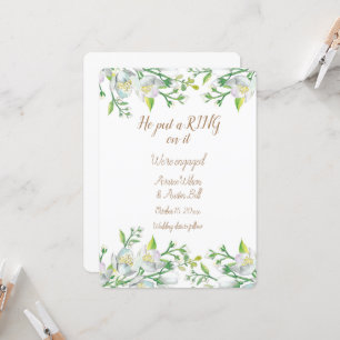 Verlobung, dass er einen Ring drauf gesetzt hat Karte