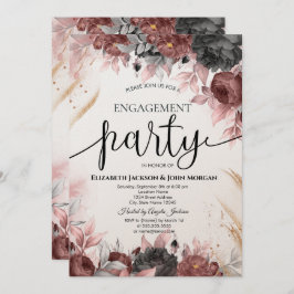 Verlobung der Blume für Herbstwasserfarben Einladung