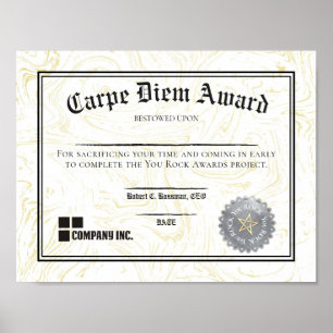 Verlobung der Mitarbeiter mit frühzeitiger Auszeic Poster