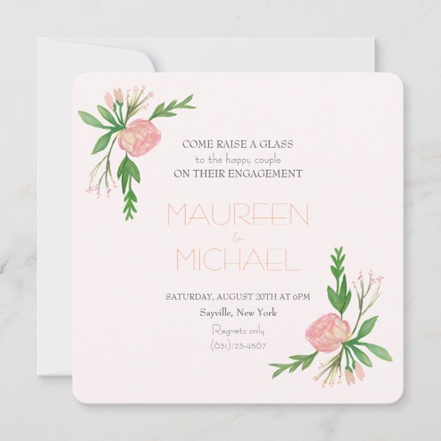 Verlobung Einladung (Vorderseite)