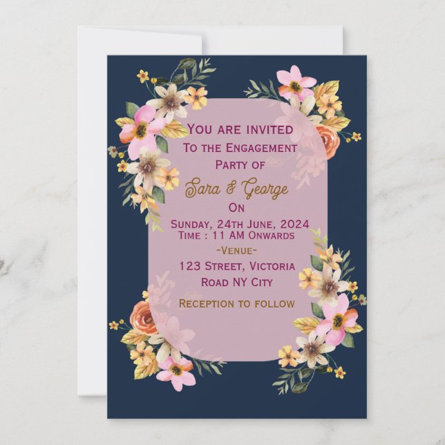 Verlobung Einladung (Vorderseite)