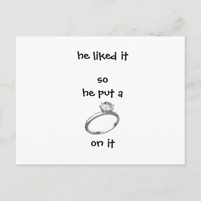 Verlobung Einladungspostkarte (Vorderseite)