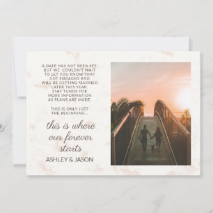 Verlobung Foto Ankündigung Unser ewig beginnt