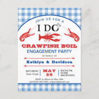 Verlobung Foto Crawfish Boil Party Einladung