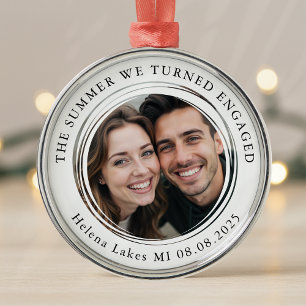 Verlobung Foto Keepake Ornament Aus Metall