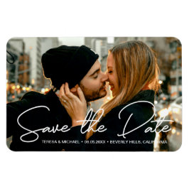 Verlobung Foto Modernes Save the Date Magnet