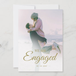 Verlobung Foto Overlay Moderne Eleganz Einfach Einladung