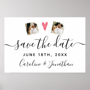 Verlobung Foto Prop-Sign für Save the Date Poster