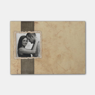 Verlobung Foto Rustikale Vintage Hochzeit Post-it Klebezettel