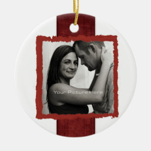 Verlobung Foto Rustikale Weihnachtszeit Keramik Ornament