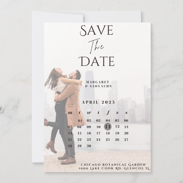 Verlobung Foto Save the Date Inspiriert (Vorderseite)