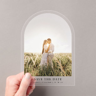 Verlobung Foto Wedding Arch Save the Date Acryleinladungen