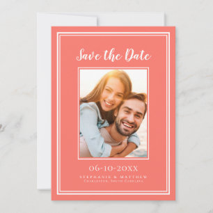Verlobung für einfache Korallenhochzeiten modern Save The Date