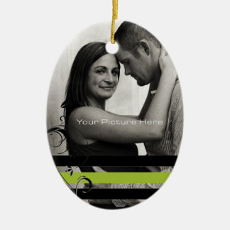 Verlobung für Limones und schwarzes Foto Keramikornament