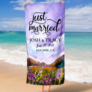 Verlobung Geschenk, Braut und Gräuel nur verheirat Strandtuch