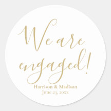 Verlobung Gold-Ankündigung für benutzerdefinierte