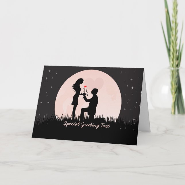 Verlobung Grußkarte Dankeskarte (Vorderseite)