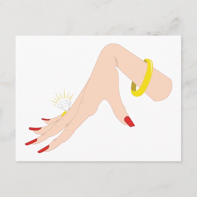 Verlobung Handring Postkarte (Vorderseite)