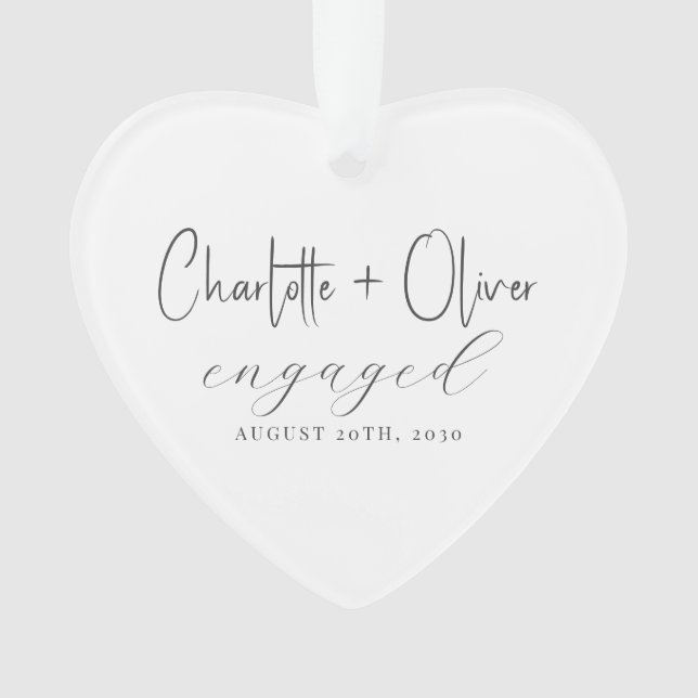 Verlobung Herzenslust Ornament (Vorderseite)