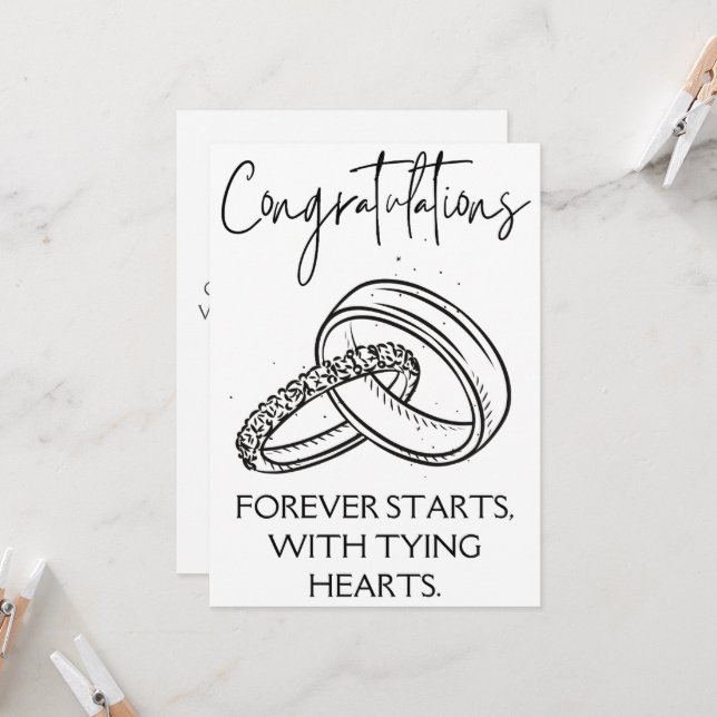 Verlobung Herzlichen Glückwunsch Einladung (Vorderseite/Rückseite Beispiel)