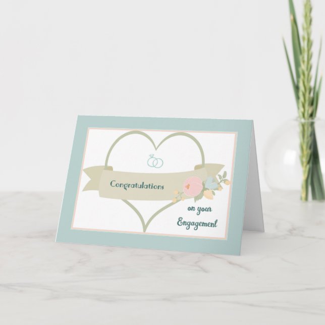 Verlobung Herzlichen Glückwunsch Herzlichen Glückw Karte (Vorderseite)