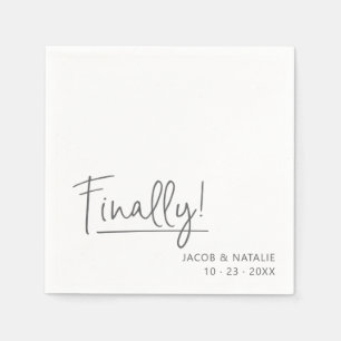 Verlobung / Hochzeit Endlich! Paper Napkin Serviette