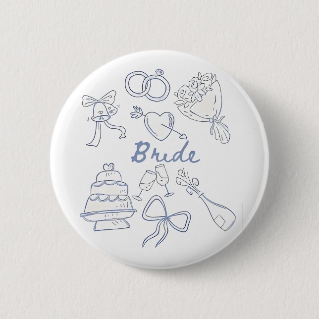 Verlobung Hochzeit Paare Ehefrau Button (Vorderseite)