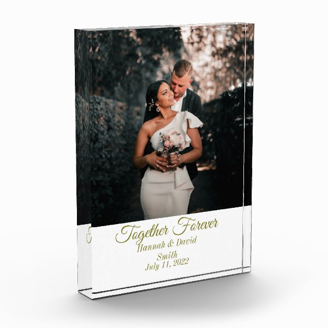 Verlobung Hochzeiten Foto und Name Block (Links)