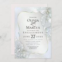 VERLOBUNG | Icy Blue Shimmer Blätter