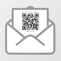 Verlobung Minimalistischer Umschlag QR-Code