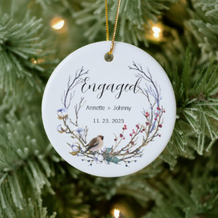 Verlobung Ornament, Verlobte Ornamente, Bridal Keramik Ornament