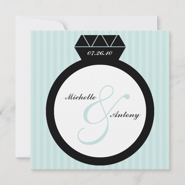 Verlobung Ring Save the Date Einladungen (Vorderseite)