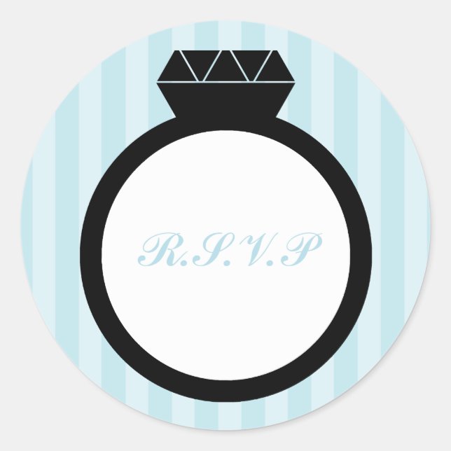 Verlobung Ring Wedding Siegel Runder Aufkleber (Vorderseite)