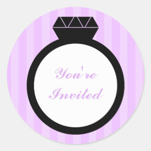 Verlobung Ring Wedding Siegel Runder Aufkleber