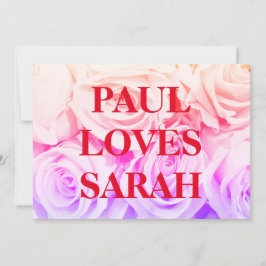 VERLOBUNG Rose Rosa Blume Bouquet, Hintergrund Feiertagskarte