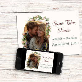 Verlobung Save the Date Boho Floral Arch Foto