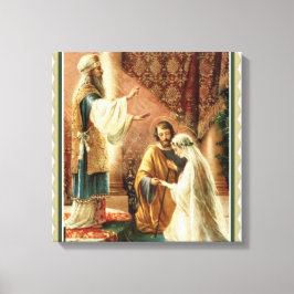 Verlobung von Braut- und Groompriester Leinwanddruck