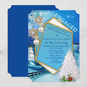 Verlobung Weihnachten Party Einladung