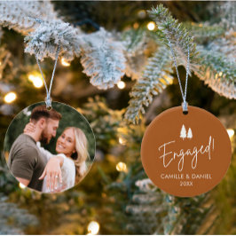 Verlobung Weihnachts-Foto Ornament