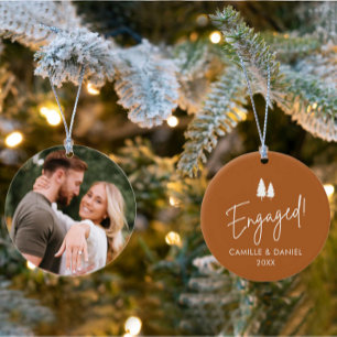 Verlobung Weihnachts-Foto Ornament