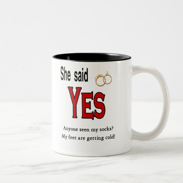 Verlobung Zweifarbige Tasse (Rechts)