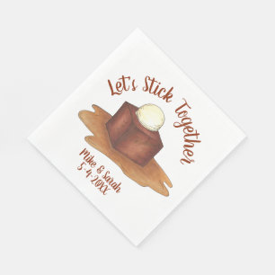 Verlobungs Hochzeitsfeier Sticky Toffee Pudding Serviette