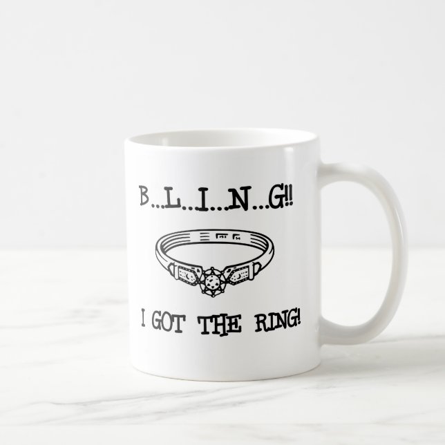 Verlobungs-Ring Bling Tasse (Rechts)
