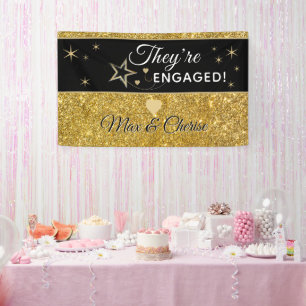 Verlobungsfeier-Banner mit individuellem Text Banner