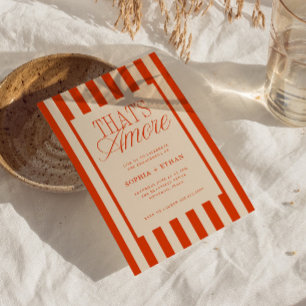Verlobungsfeier "That's Amore Red Stripes" Einladung