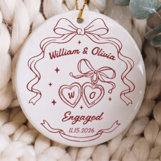 Verlobungsgeschenk für Paar Keramik-Ornament Keramik Ornament